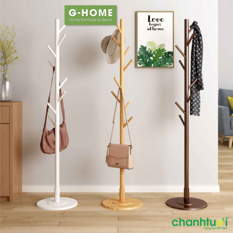 Cây treo quần áo gỗ Ghome thông minh