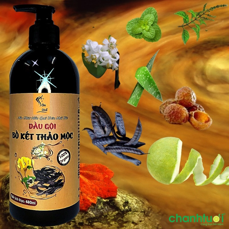 Dầu gội Bồ Kết Thảo Mộc - Hồn Quê