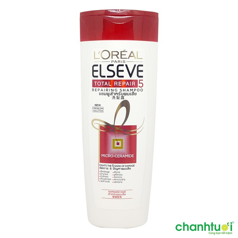 Dầu gộiL'oreal Paris Elseve Total Repair 5 Repairing Shampoo