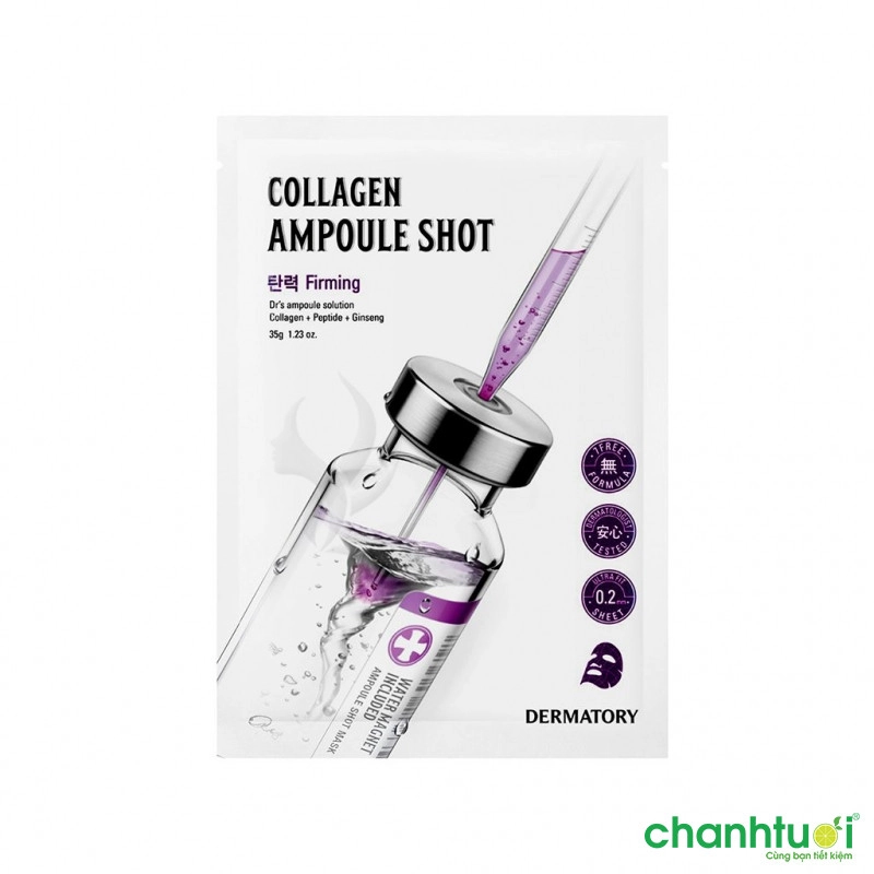Mặt nạ giấy bổ sung Collagen cho da Dermatory Ampoule Shot Mask Collagen-Shot