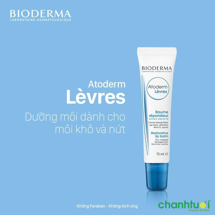 Kem Dưỡng Môi Bioderma Atoderm Baume Levres Lip Balm