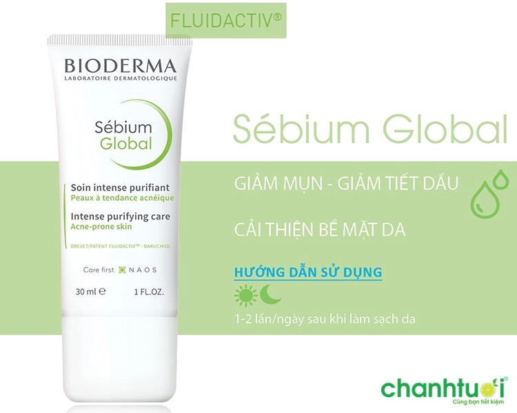 Kem Dưỡng Giảm Mụn Nhẹ Bioderma Sebium Global