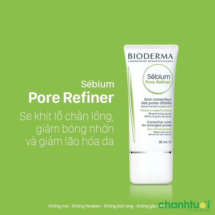 Kem Dưỡng Bioderma Sebium Pore Refiner Giúp Se Khít Lỗ Chân Lông, Giảm Bóng Nhờn Hiệu Quả