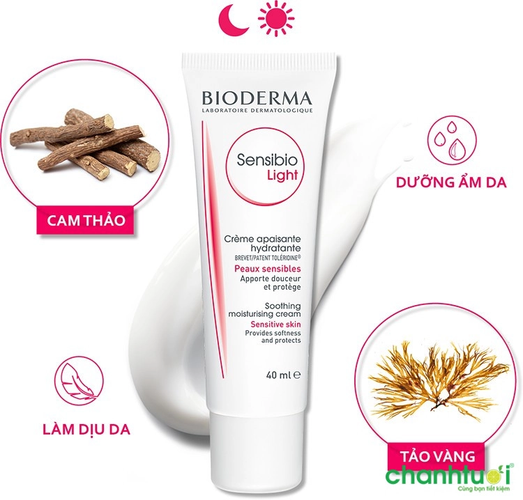 Kem Dưỡng Ẩm Làm Dịu Da Bioderma Sensibio Light