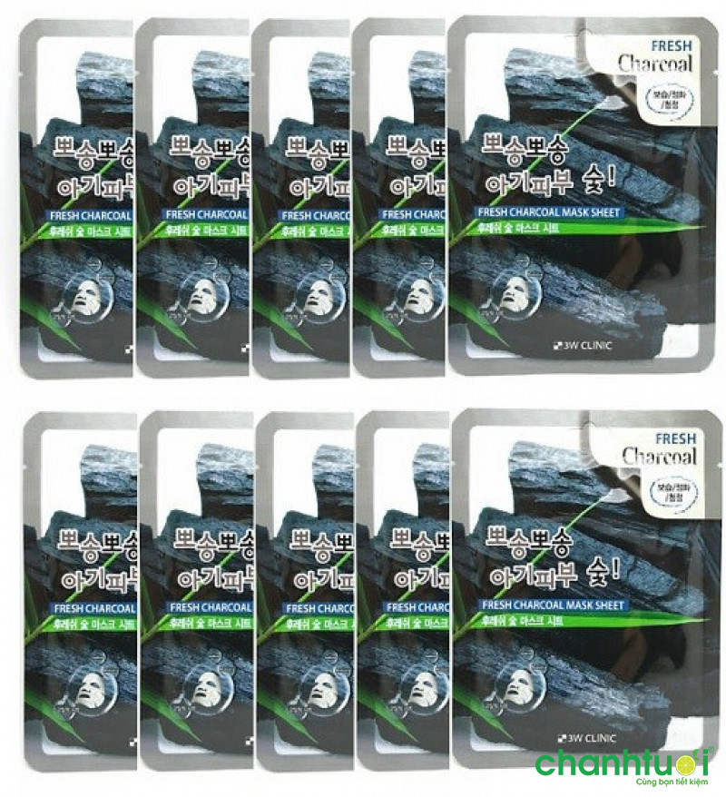 Mặt nạ than hoạt tính 3W CLINIC FRESH CHARCOAL MASK SHEET