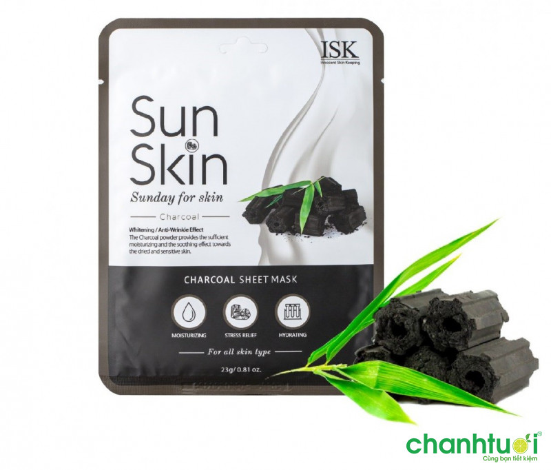 Mặt nạ than hoạt tính BEAUSKIN ISK SUNSKIN CHARCOAL SHEET MASK