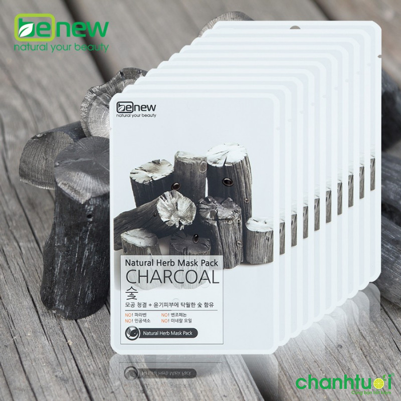 Mặt nạ than hoạt tính Benew Natural Herb Mask Pack Charcoal