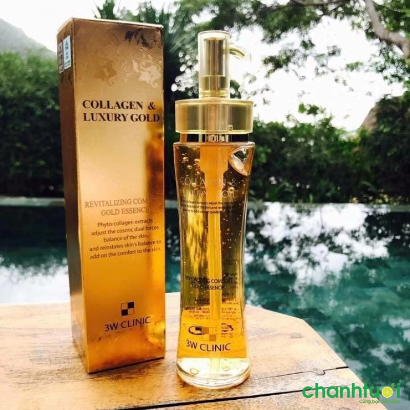 Serum dưỡng da trắng hồng Collagen Luxury Gold 3W CLINIC