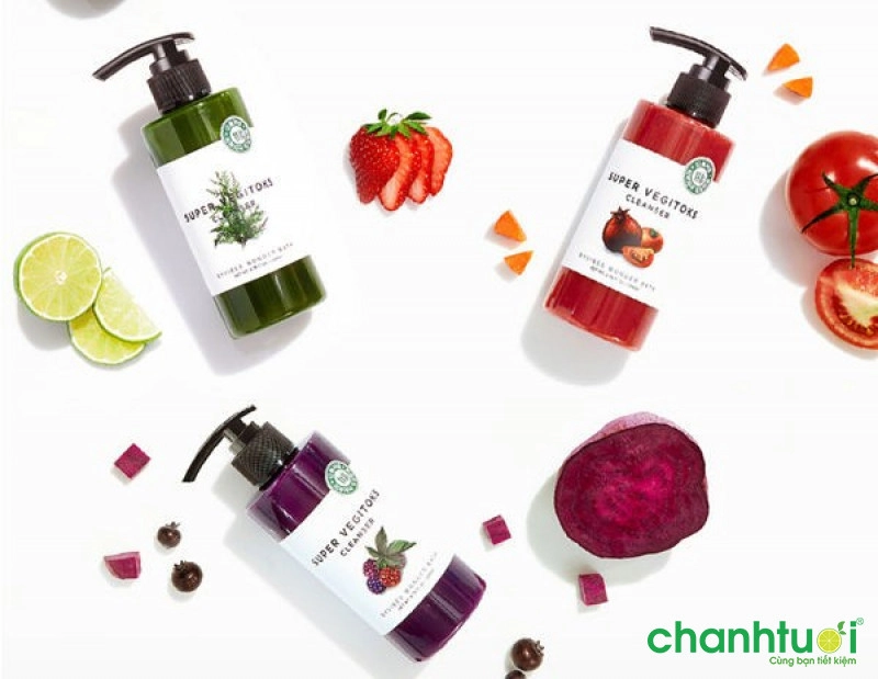 Sữa rửa mặt rau củ thải độc Super vegitoks cleanser Wonder bath