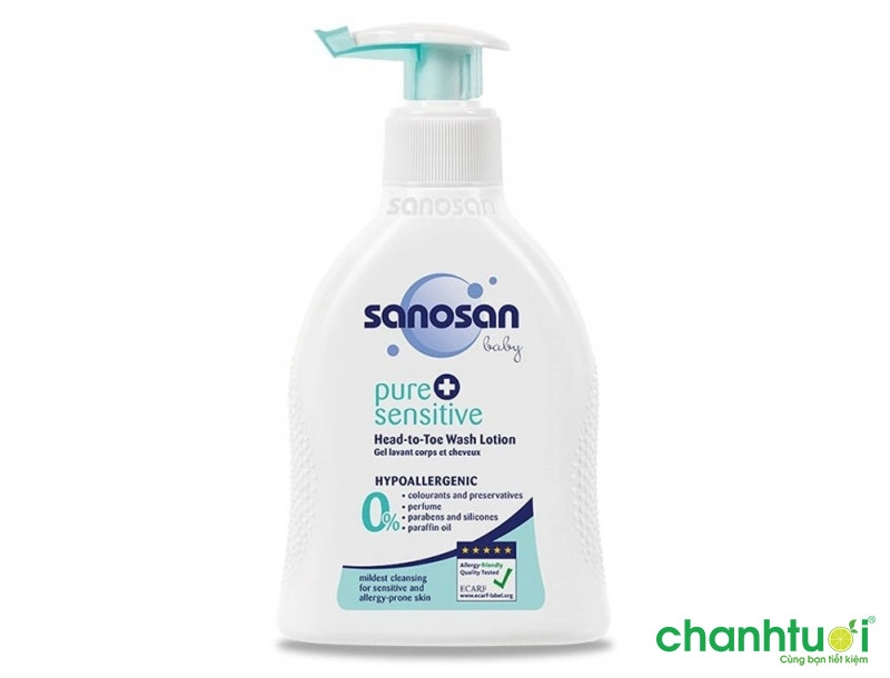 Sữa tắm cho da nhạy cảm Sanosan Baby Pure Sensitive