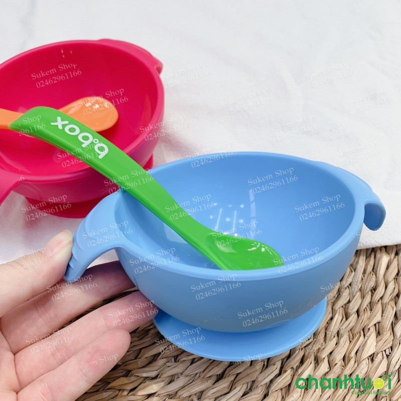 Bộ Bát Chống Trơn Và Thìa Cho Bé Tập Ăn BBOX