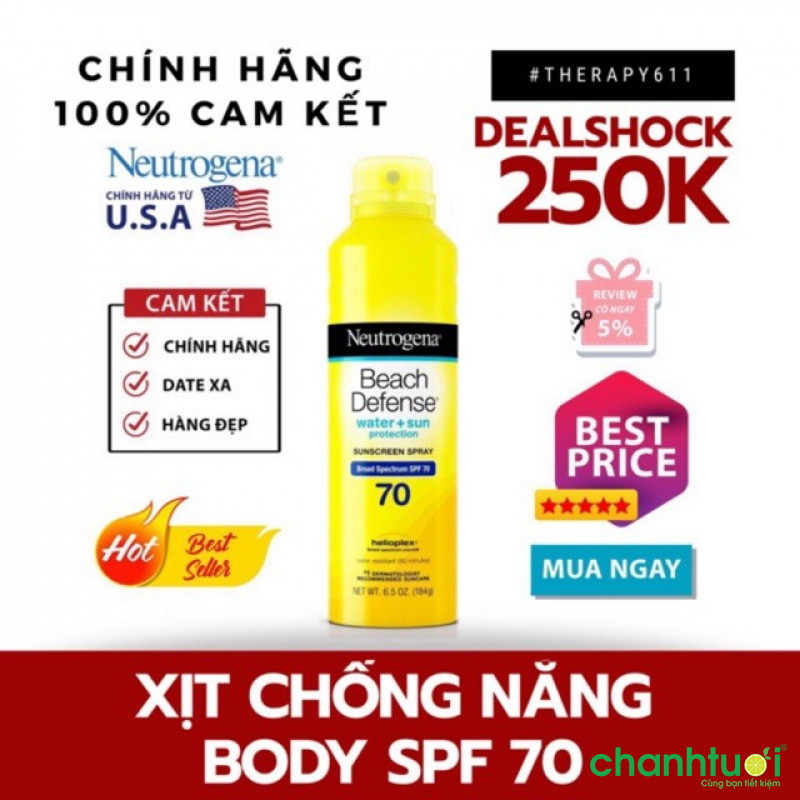 Xịt chống nắng đi biển Neutrogena Beach Defense