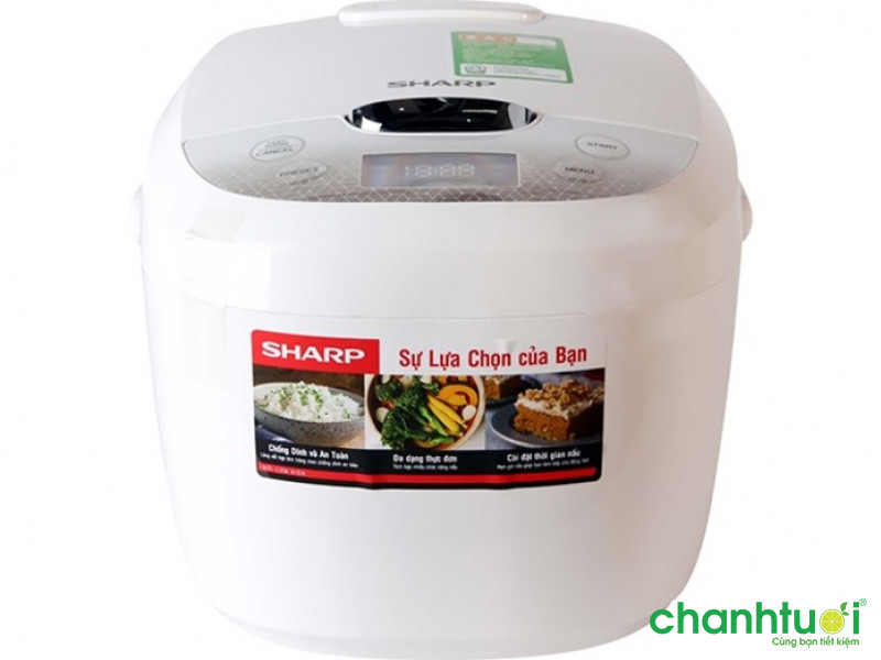 Nồi Cơm Điện Tử Sharp Nấu Không Chín mới nhất 2023 21 Nồi Cơm Điện Tử Sharp 1.8L KS-COM186EV-GL