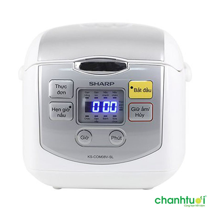 Nồi Cơm Điện Tử Sharp Nấu Không Chín mới nhất 2023 25 Nồi cơm điện tử Sharp KS-COM08V-SL