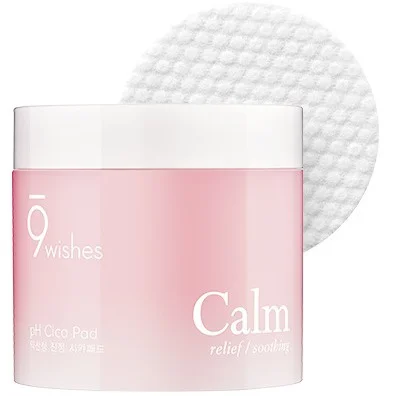 Nước hoa hồng 9Wishes pH Calm Cica Toner Pad