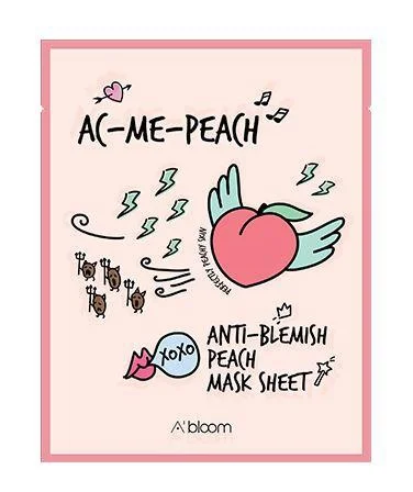 A'Bloom AC-Me-Peach Anti-Blemish Peach Mask Sheet
