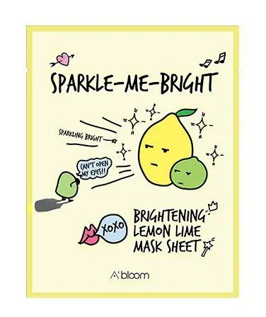 A'Bloom Sparkle-Me-Bright Brightening Lemon Lime Mask Sheet