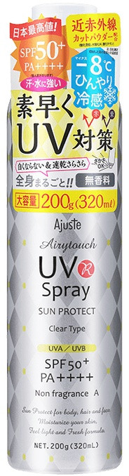Full ingredients list Ajuste UV Spray Non-fragrance