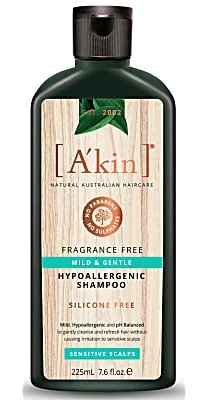 A'kin Natural Fragrance Free Mild & Gentle Hypoallergenic Shampoo