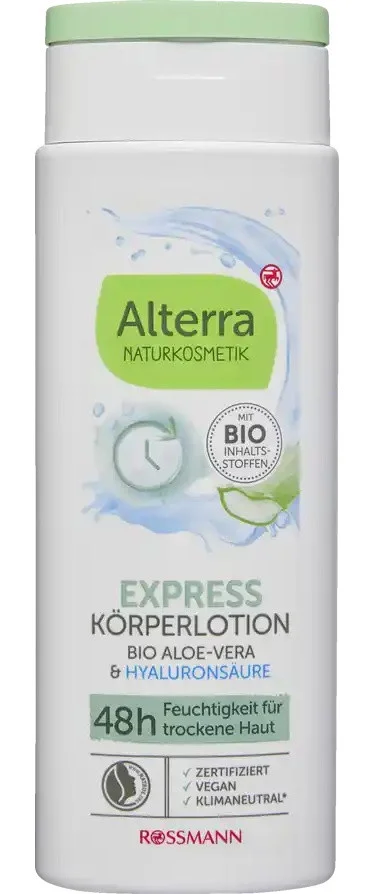 Alterra Express Körperlotion Bio-Aloe Vera & Hyaluronsäure