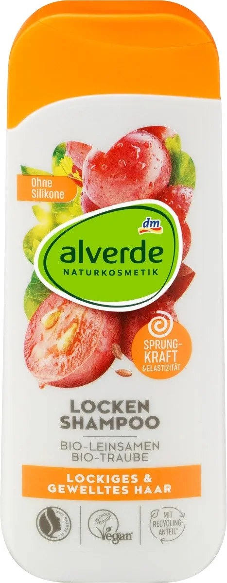 Dầu gội alverde Locken Shampoo Bio-Leinsamen Bio-Traube