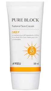 A'pieu Pure Block Natural Sun Cream Spf 45 Pa+++