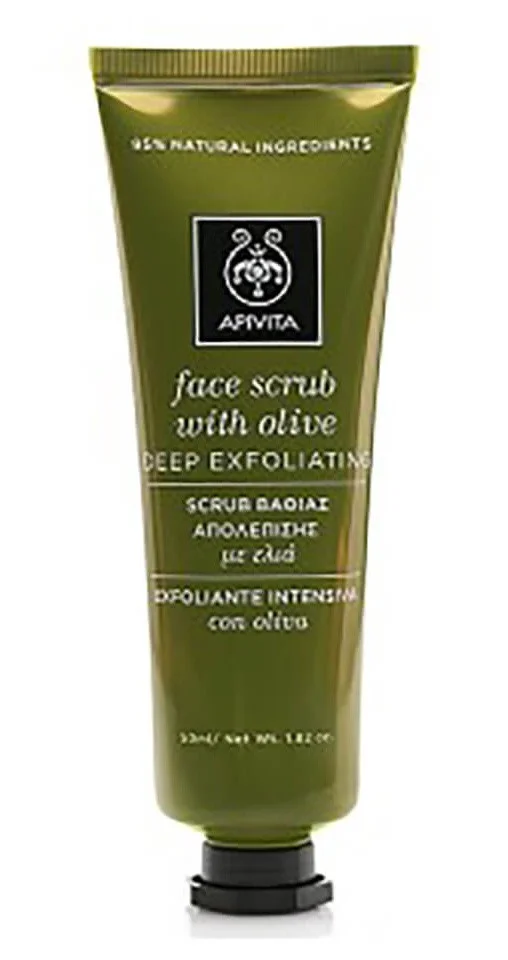 Apivita Face Scrub for Deep Exfoliation with Olive