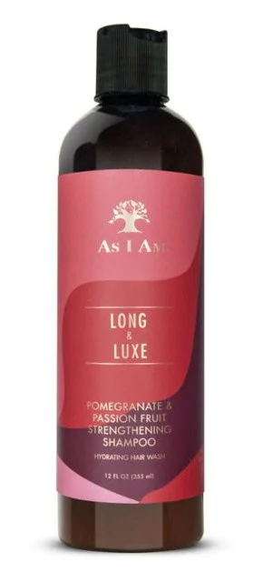 Dưỡng ẩm As I Am Long & Luxe Pomegranate & Passion Fruit Strengthening Shampoo Hydrating Hair Wash (12 Oz.)