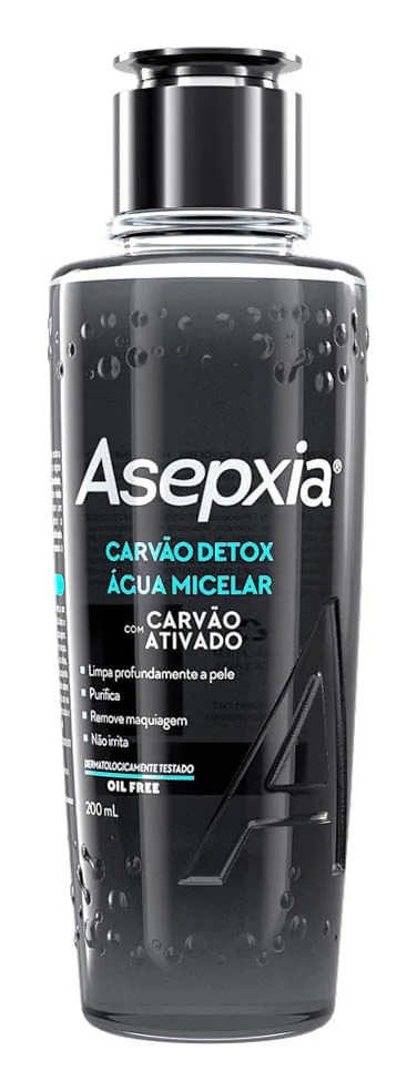 Asepxia Agua Micelar Carvão Detox