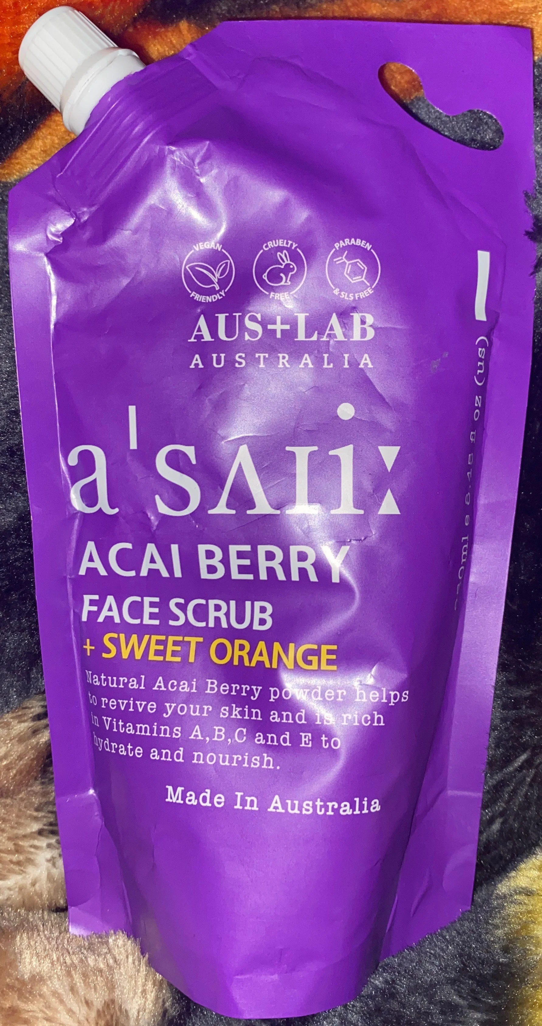 aus + lab australia Acai Berry Face Scrub + Sweet Orange