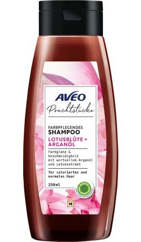 Aveo Prachtstücke Farbpflegendes Shampoo Lotusblüte + Arganöl
