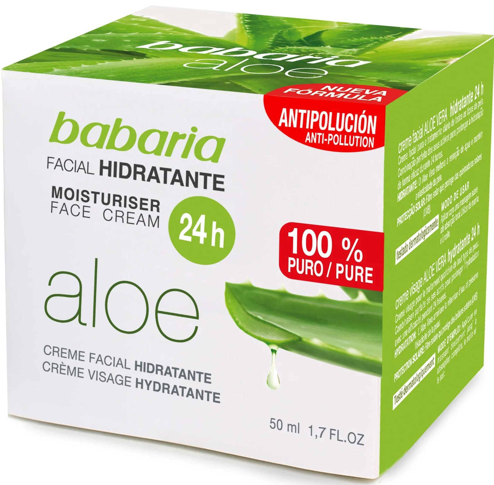 Kem Babaria 24-hour Moisturising Face Cream Aloe Vera