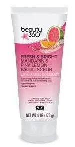 Beauty 360 Fresh & Bright Mandarin & Pink Lemon Face Scrub