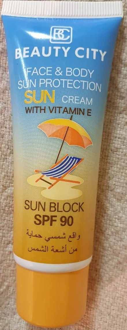 Kem Beauty City Face & Body Sun Protection Sun Cream With Vitamin E Spf 90