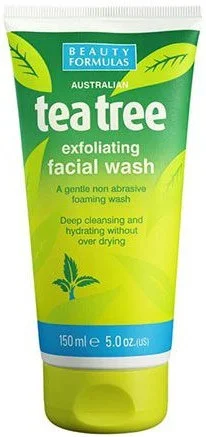 Sữa rửa mặt Beauty Formulas Tea Tree Exfoliating Facial Wash