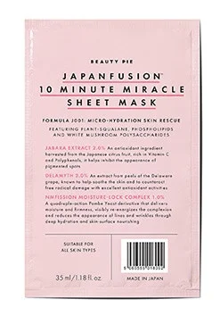 Mặt nạ Beauty Pie Japan Fusion 10 Minute Sheet Mask