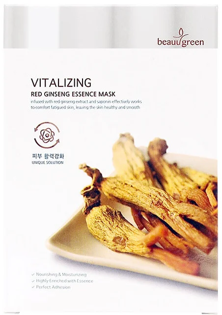Mặt nạ BEAUUGREEN Vitalizing Red Ginseng Essence Mask