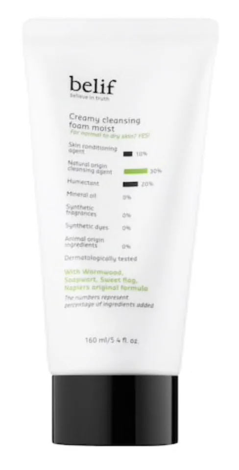 belif Creamy cleansing foam moist