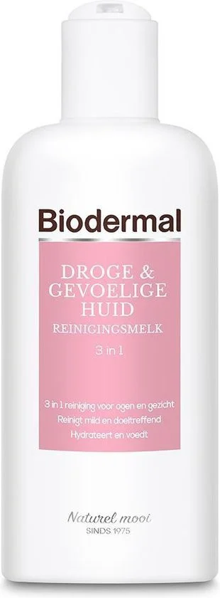 Biodermal Droge & Gevoelige Huid Reinigingsmelk 3 In 1