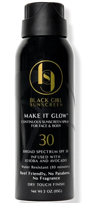 Xịt Black Girl Sunscreen Make It Glow Sunscreen Spray