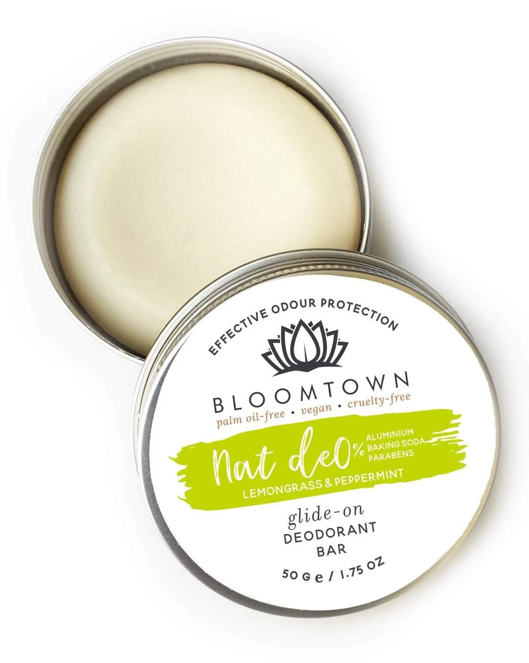 Sản phẩm khử mùi Bloomtown Natural Deodorant Bar Lemongrass & Peppermint
