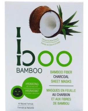 Mặt nạ Boo Bamboo Bamboo Fiber Charcoal Sheet Mask