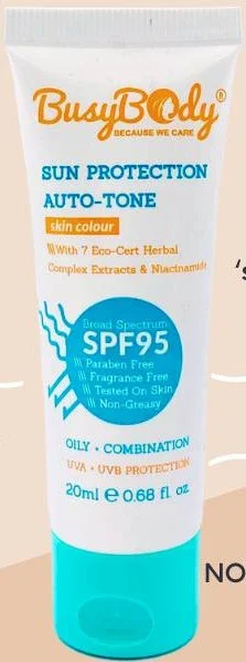 BusyBody Sun Protection Auto Tone With 7 Eco-cert Herbal Complex Extracts & Niacinamide