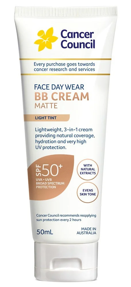 Kem BB Cancer Council SPF 50+ Face Day Wear BB Cream Matte Light Tint