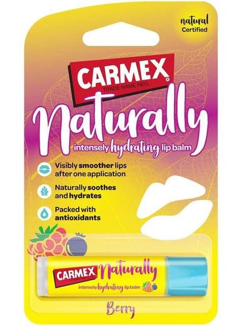 Dưỡng ẩm Carmex Naturally Intensely Hydrating Lip Balm Stick - Berry