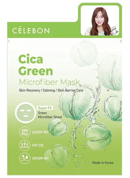 Celebon Cica Green Microfiber Mask