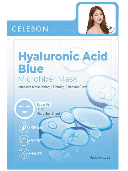 Celebon Hyaluronic Acid Blue Microfiber Mask