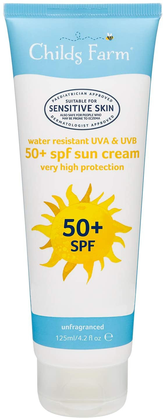Full ingredients list Childs Farm Sun Cream With Spf 50 Plus