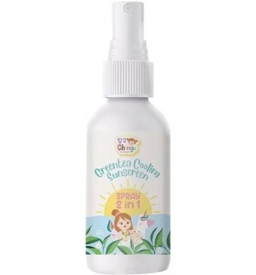 Xịt Chingu Greentea Cooling Sunscreen Spray SPF 50