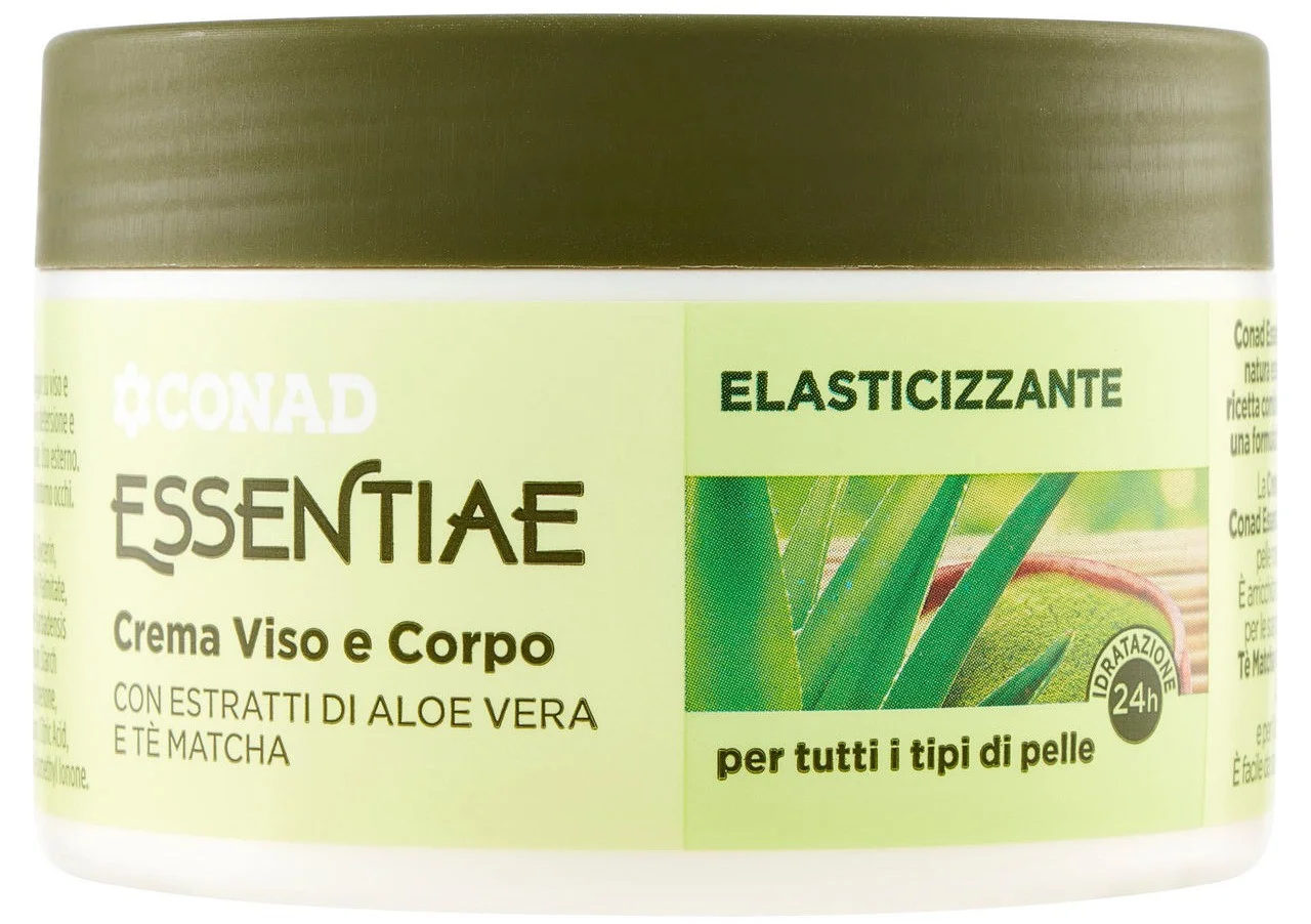 Conad Essentia Crema Viso E Corpo Elasticizzante Con Estratti Di Aloe Vera E Tè Verde